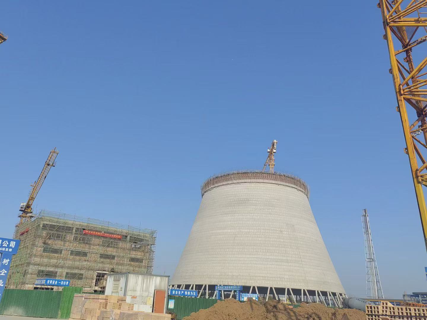 青海省门源县集中供热公司扩建工程80米烟囱新建